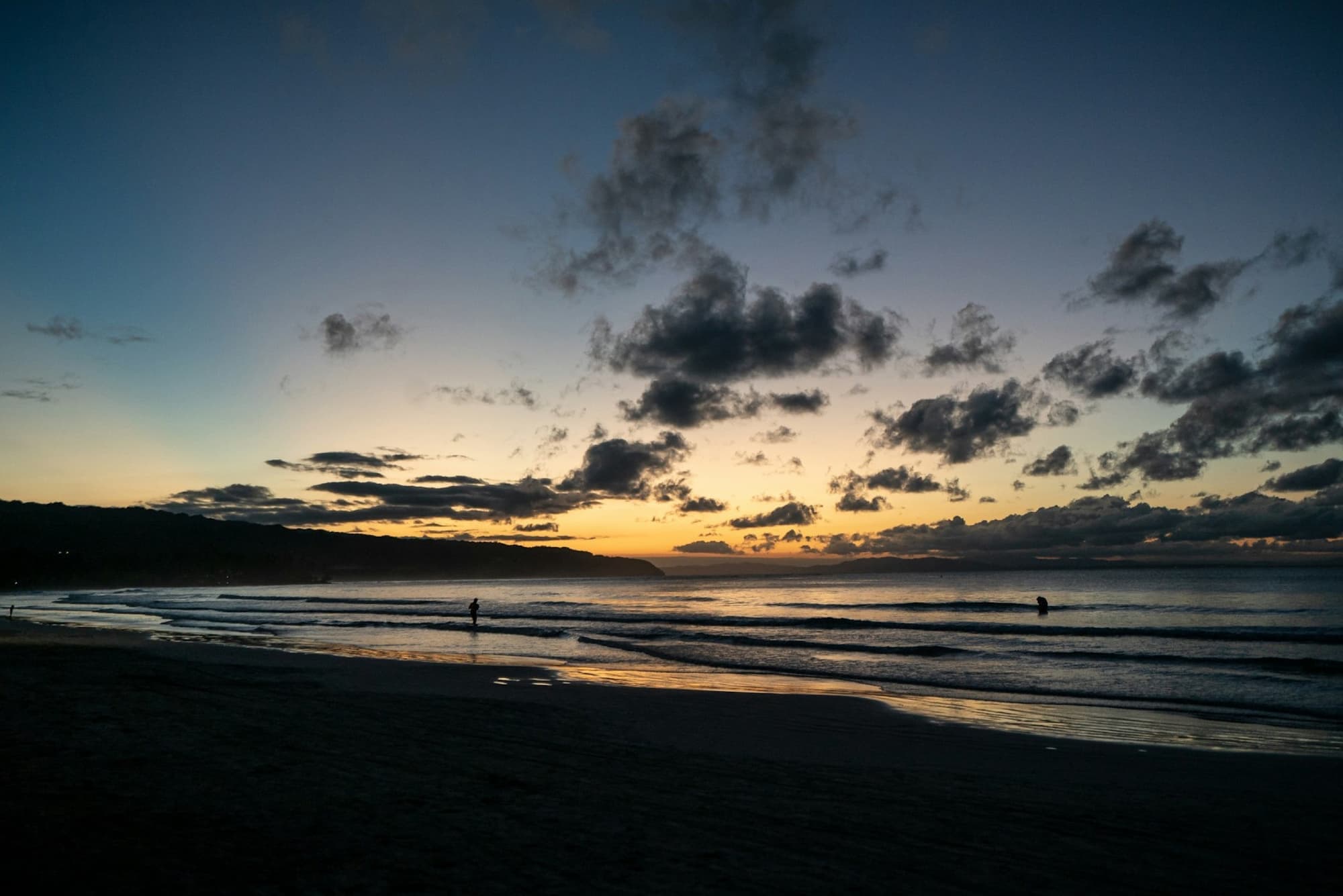 Sunset over the bay at Playa Cosón, Las Terrenas