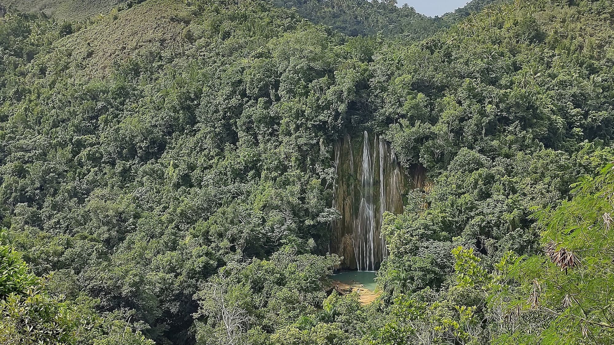 The El Limón waterfall in the hills above El Limón, Samaná