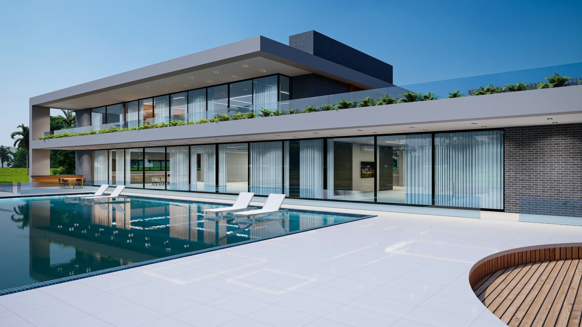Modern architectural detail of a Dominican Republic property